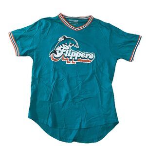 Evolution In Design Flippers Jersey Shirt Hustle #24 4X Miami Dolphins Teal